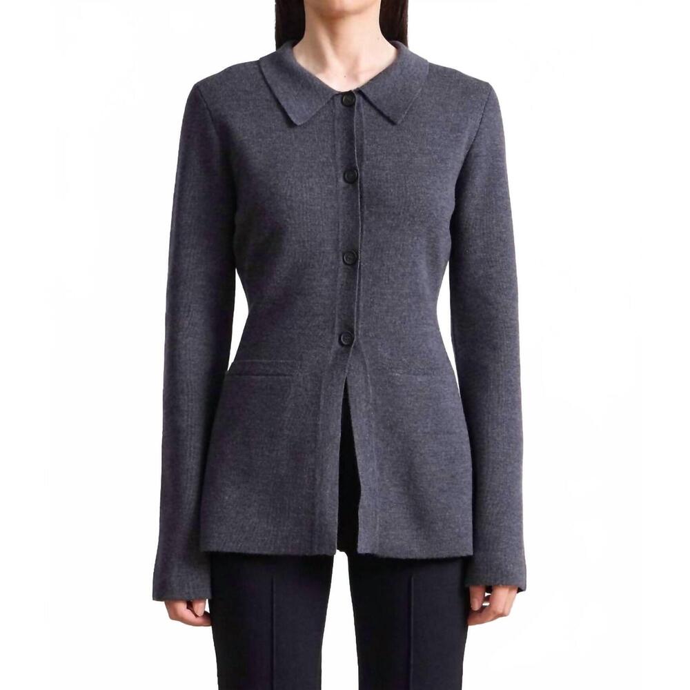 NEW APIECE APART betti knit cardigan in grey